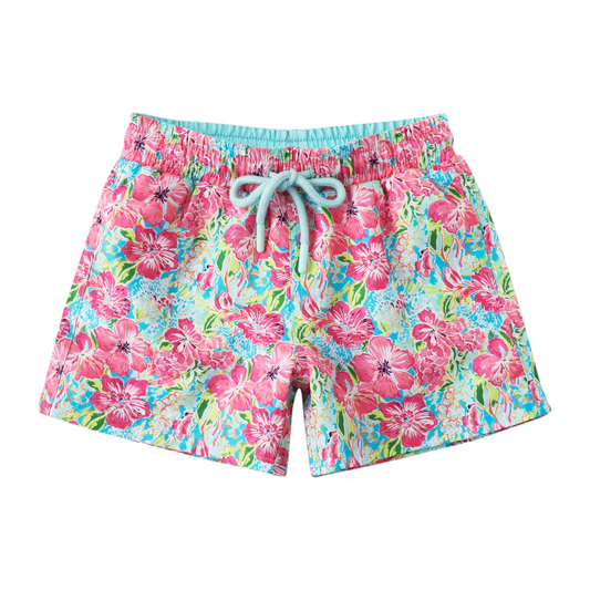 Swoon Baby Hawaiian Bloom Swim Trunk