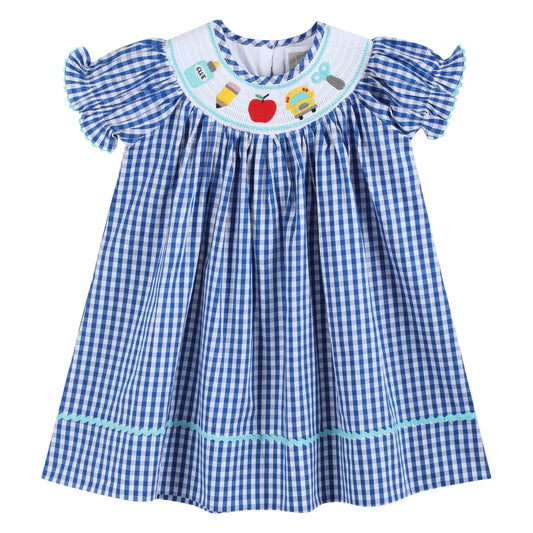 Lil Cactus Smocked School Bishop Dress