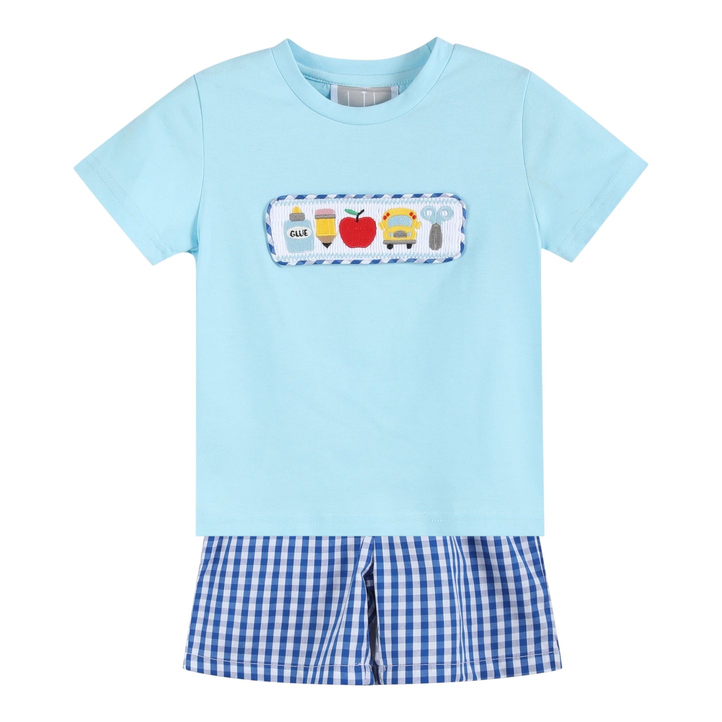 Lil Cactus Smocked School Short Set