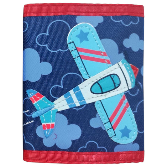 Stephen Joseph Tri-Fold Airplane Appliqué Wallet