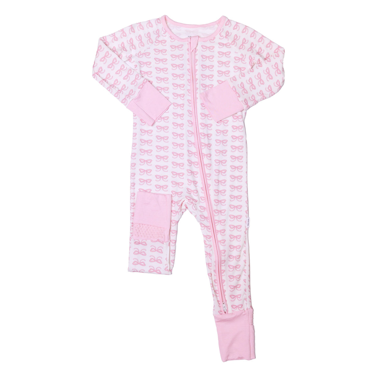 The Uptown Baby Bow Sleep Zip Romper