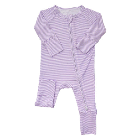 The Uptown Baby Mini Stripe Sleep Zip Romper