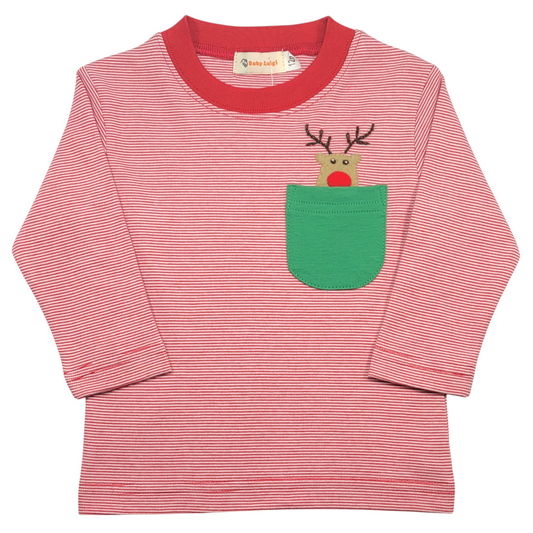 Luigi Striped Rudolph In Pocket T-Shirt