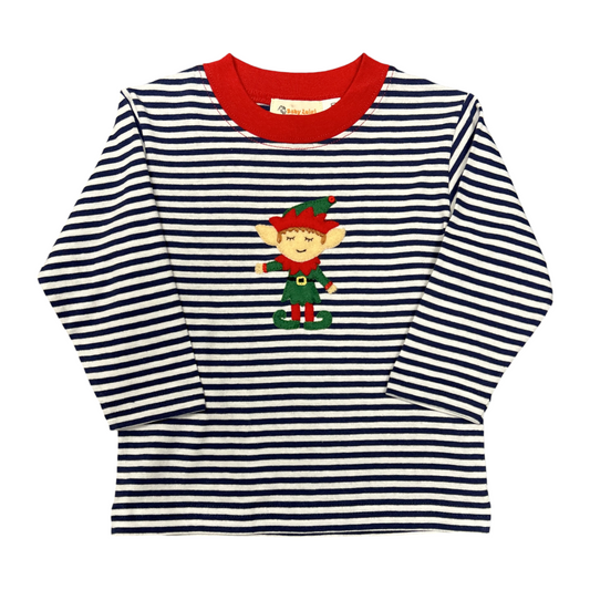 Luigi Striped Elf Hand Applique Tee