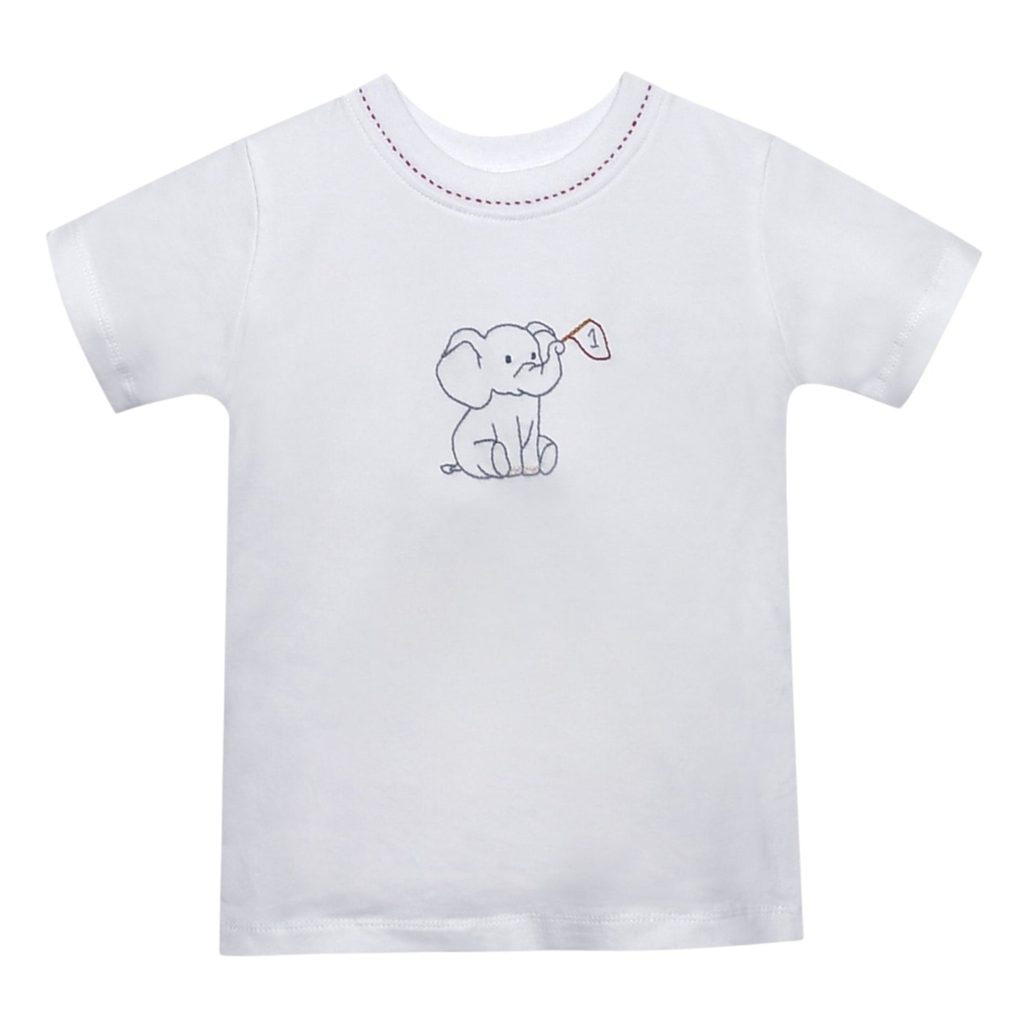 Southern Saturday Elephant Holding Flag Short Set