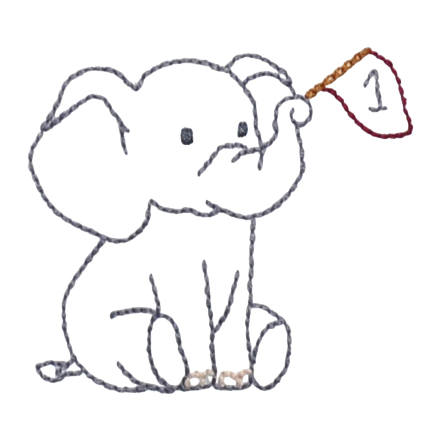 Southern Saturday Elephant Holding Flag Short Set