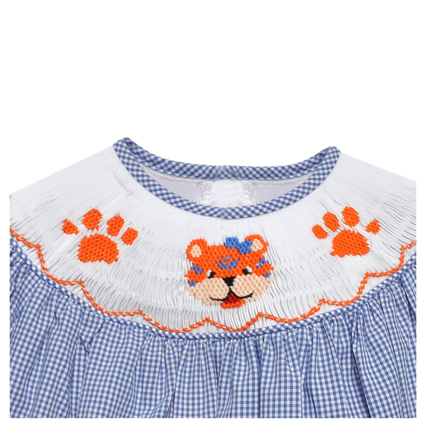 Southern Saturday Tiger Smocked Bishop Dress