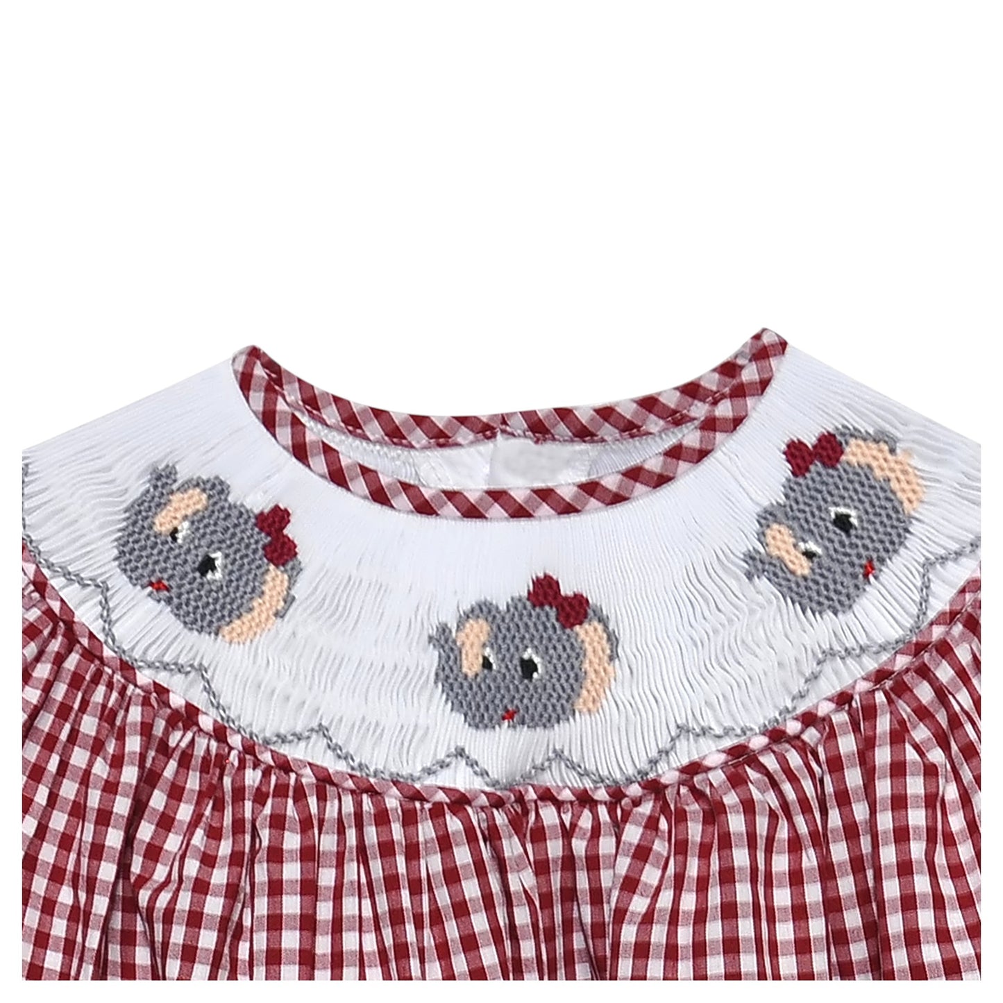 Southern Saturday Elephant Smocked Bishop Dress