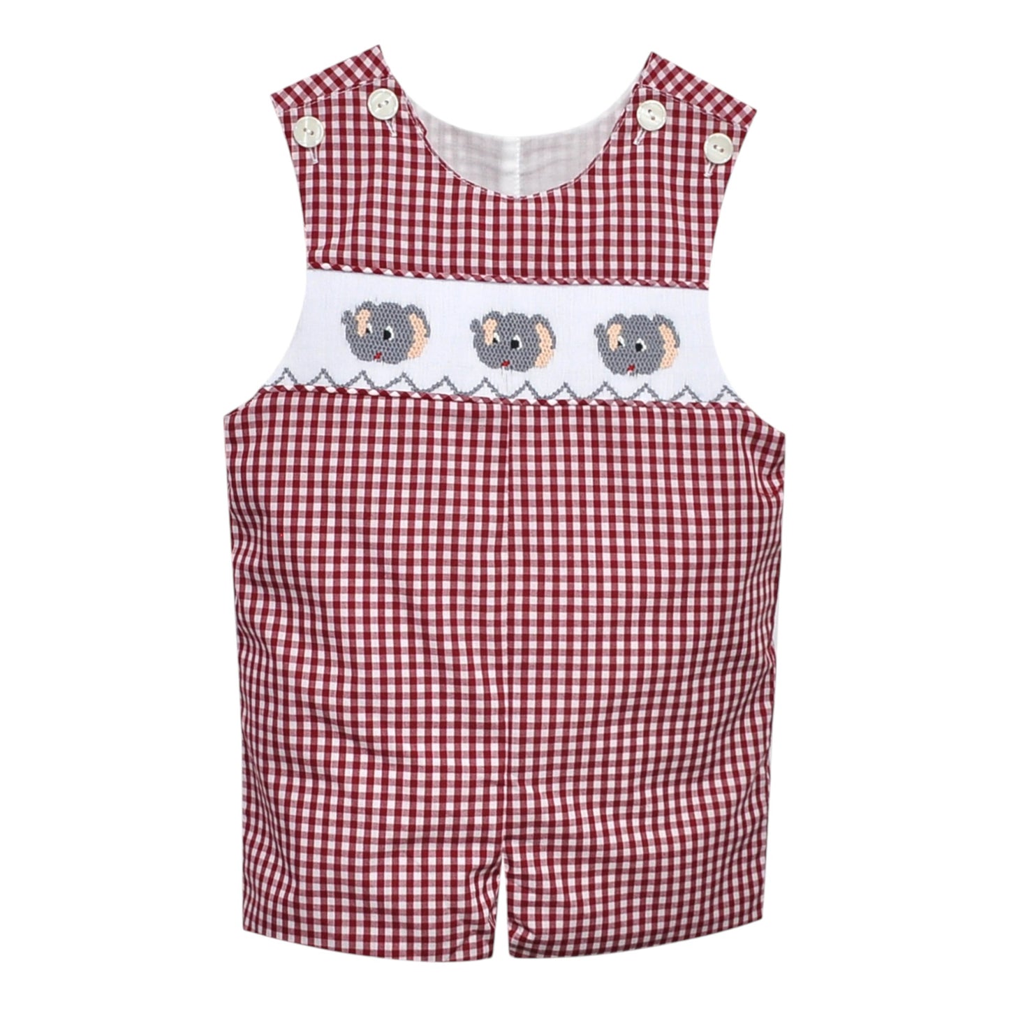 Southern Saturday Elephant Smocked Shortall