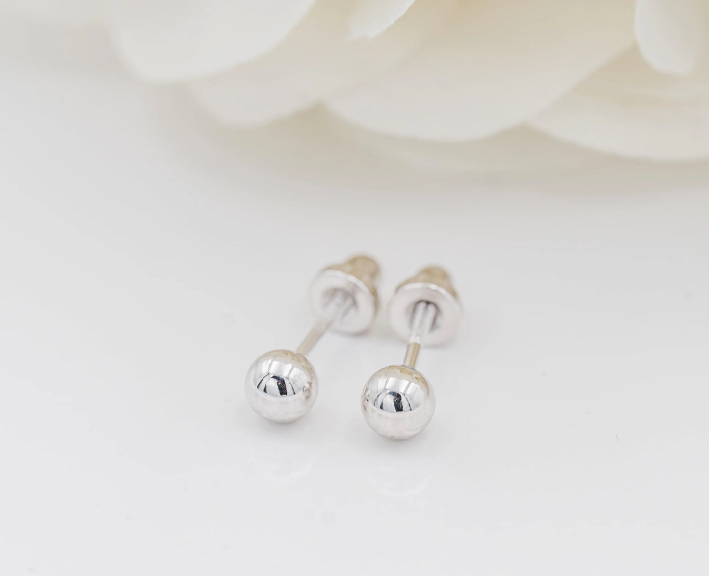 Cherished Moments Sterling Silver Silver Ball Stud Earrings