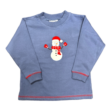 Luigi Snowman Applique Sweatshirt