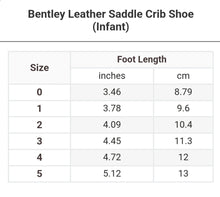 Load image into Gallery viewer, L&#39;Amour Bentley Leather Saddle Crib Shoe