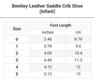 L'Amour Bentley Leather Saddle Crib Shoe