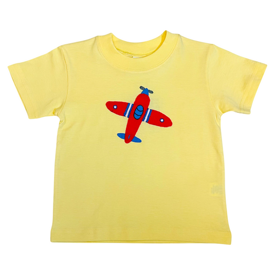 Luigi Airplane Hand Applique Tee