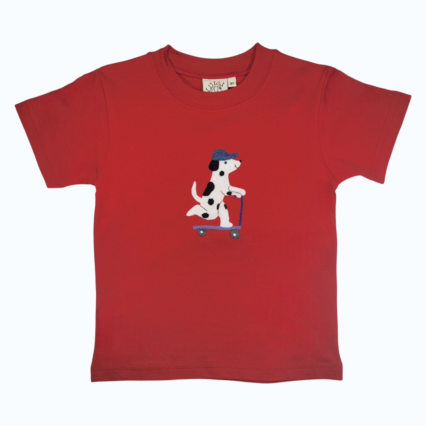 Luigi Dalmatian On a Scooter T-Shirt