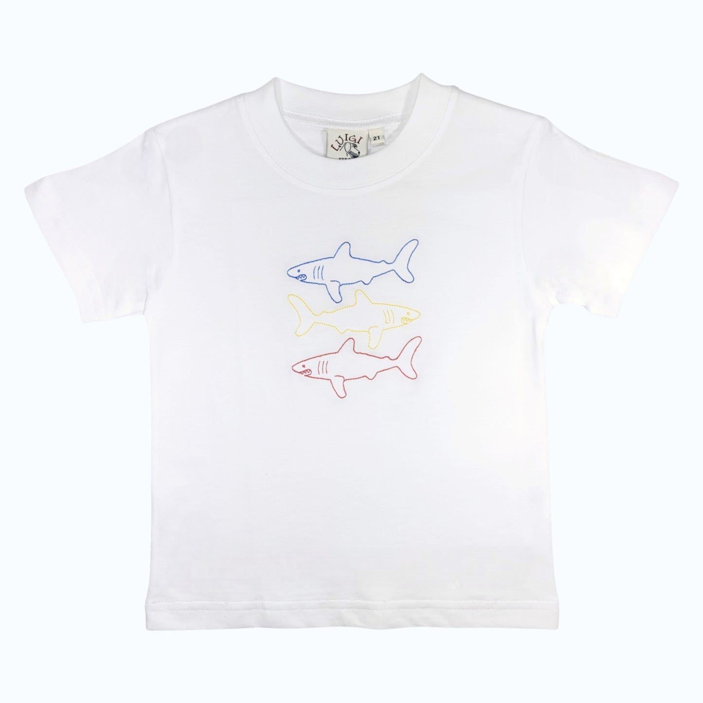 Luigi Three Stacked Sharks T-Shirt