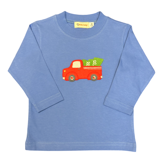 Luigi Truck With Tree Hand Applique Tee