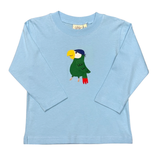 Luigi Pirate Parrot Hand Applique Tee