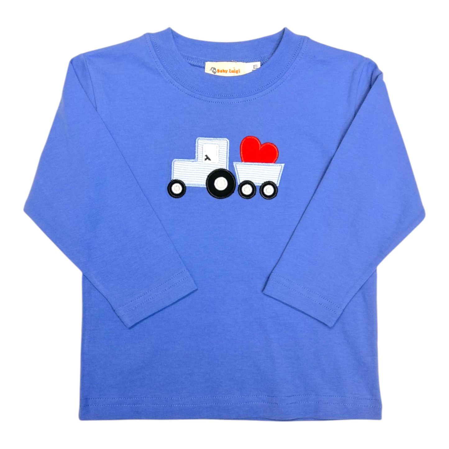 Luigi Train With Heart Applique Tee