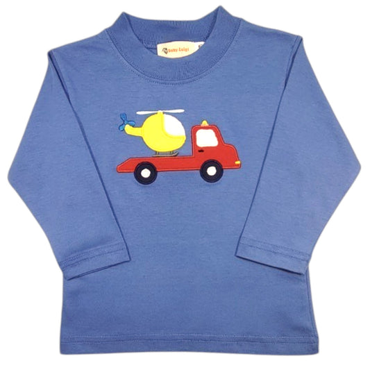 Luigi Flatbed Truck Hauling A Helicopter T-Shirt