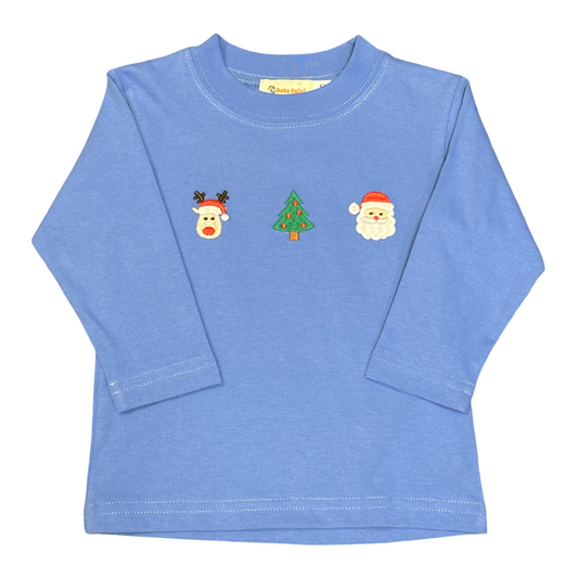 Luigi Deer, Santa And Tree Applique Tee