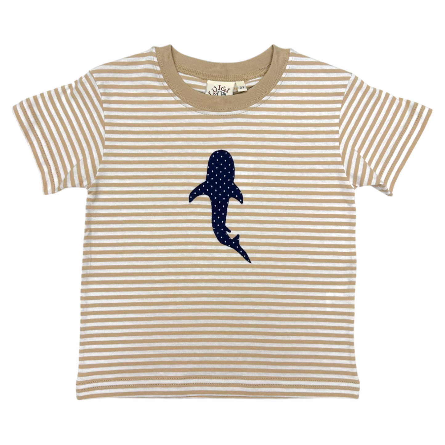 Luigi Striped Shark Hand Applique Tee