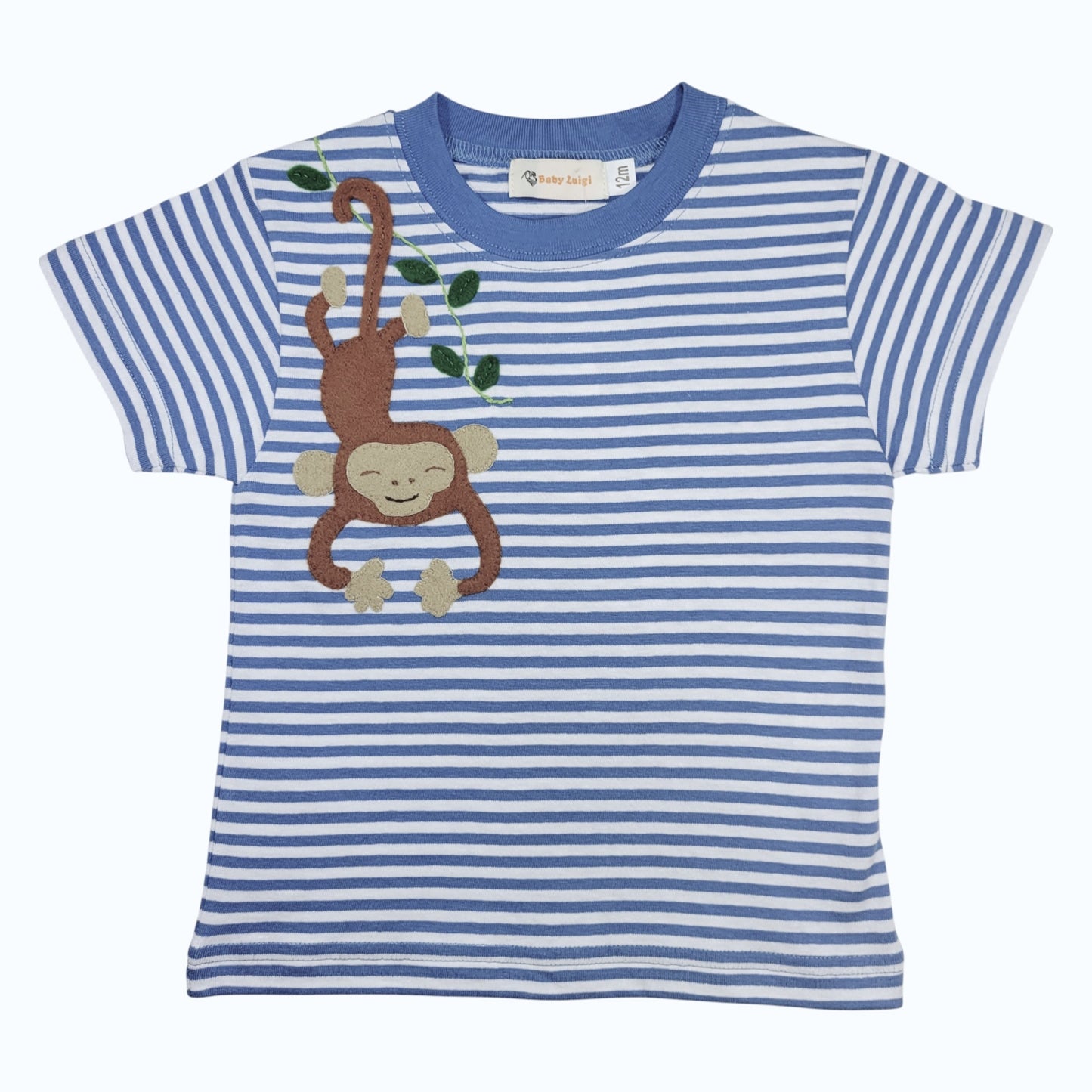 Luigi Striped Hanging Monkey T-Shirt
