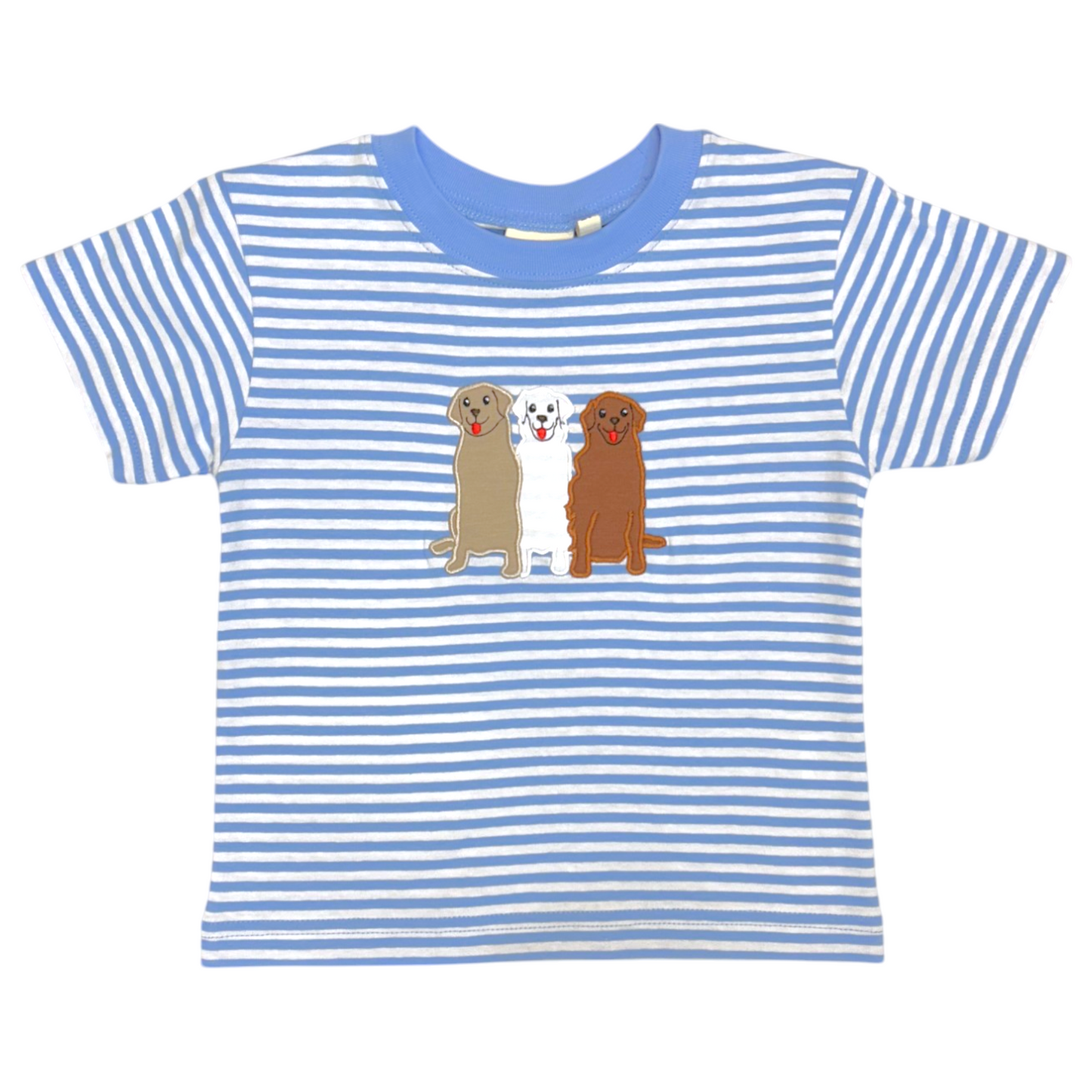 Luigi Striped Lab Trio Applique Tee