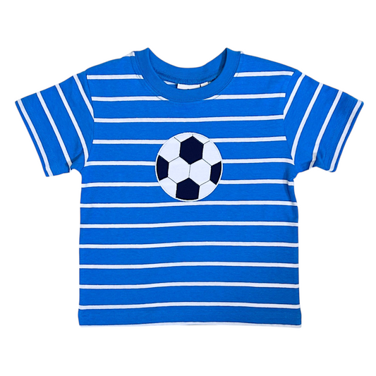 Luigi Striped Soccer Ball Applique Tee