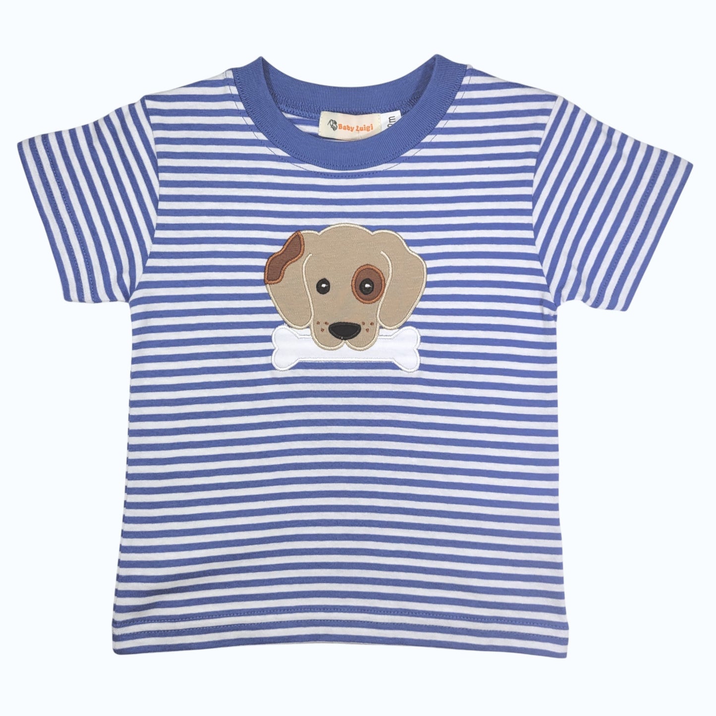 Luigi Striped Dog With Bone T-Shirt