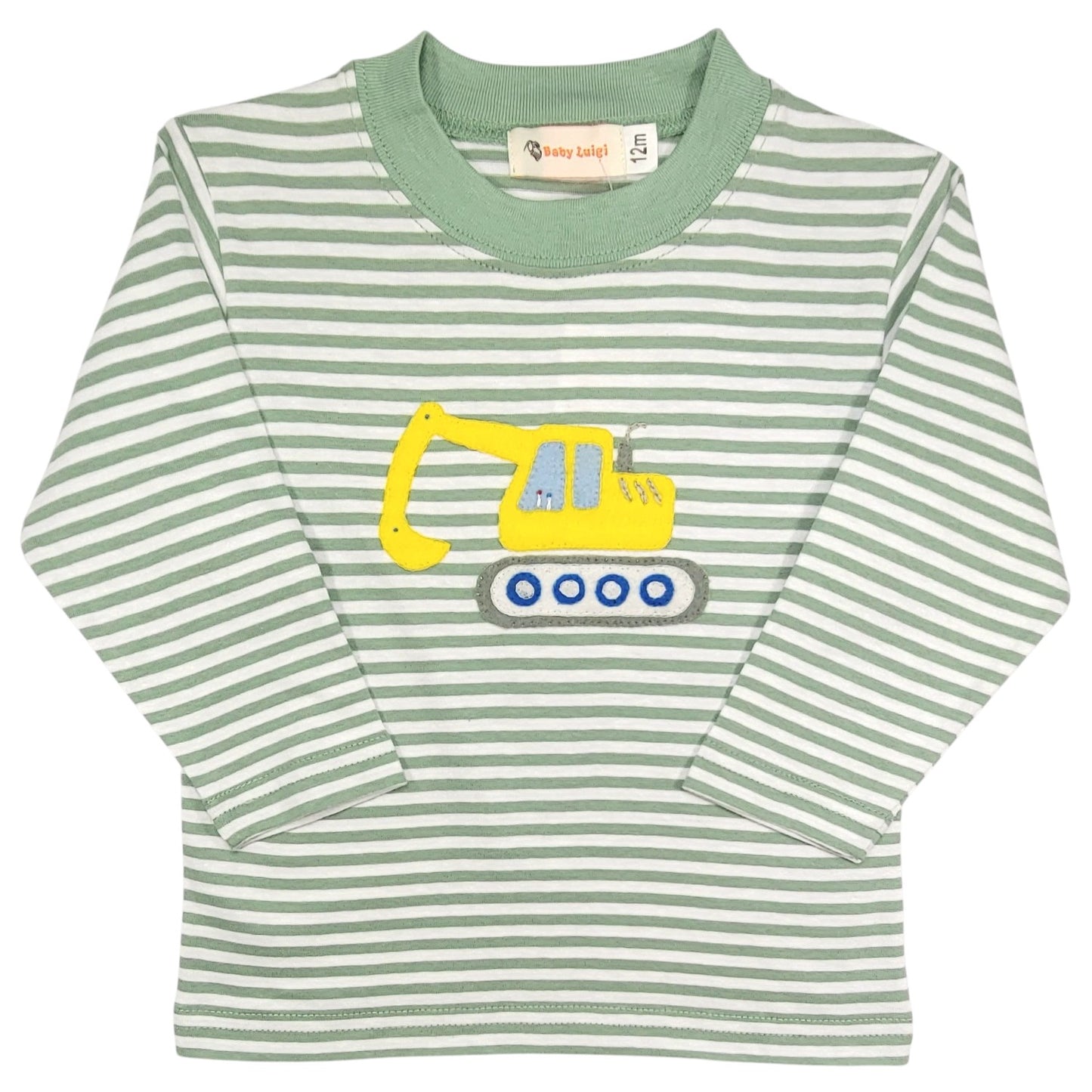 Luigi Stripe Retro Backhoe T-Shirt