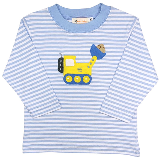 Luigi Stripe Retro Backhoe T-Shirt