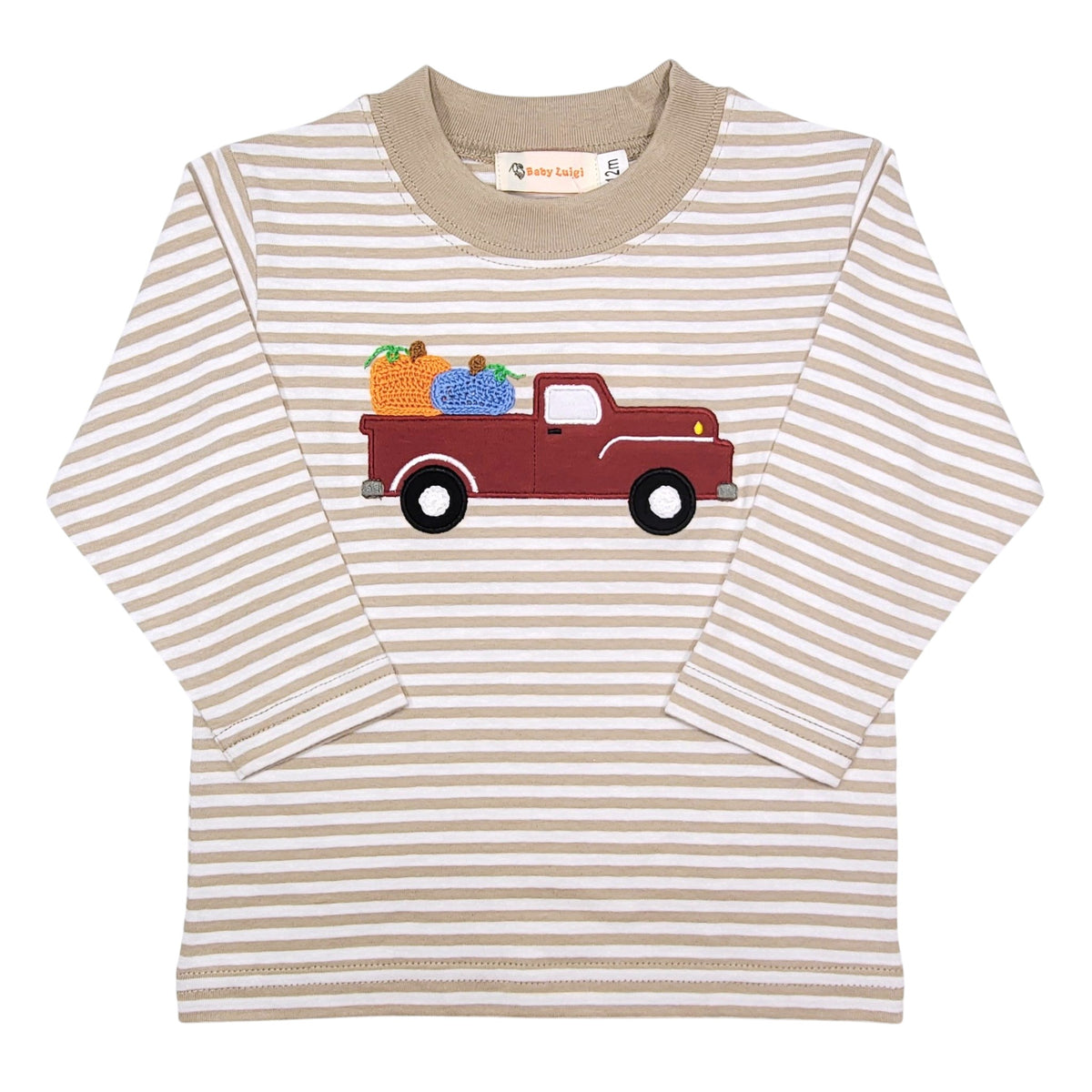 Luigi Stripe Truck With Pumpkins T-Shirt