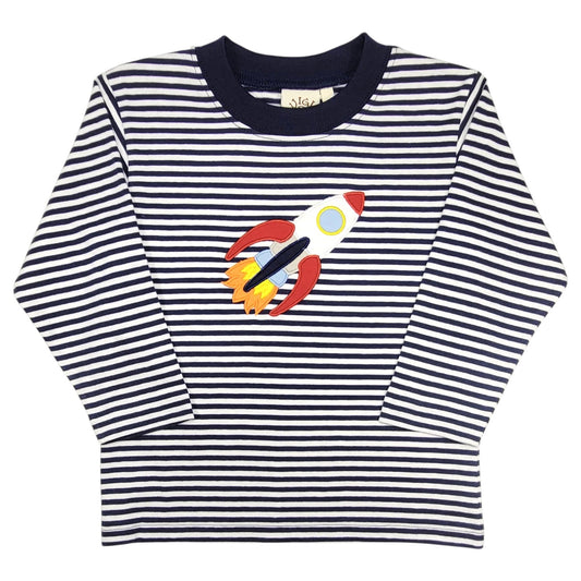 Luigi Stripe Rocket Ship T-Shirt