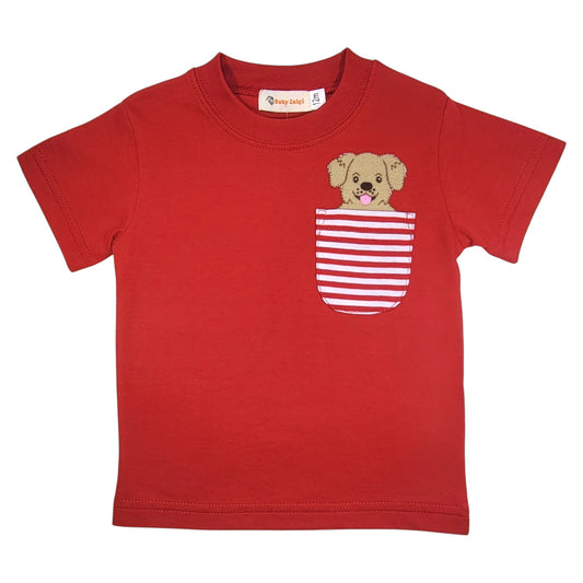 Luigi Dog In Pocket T-Shirt