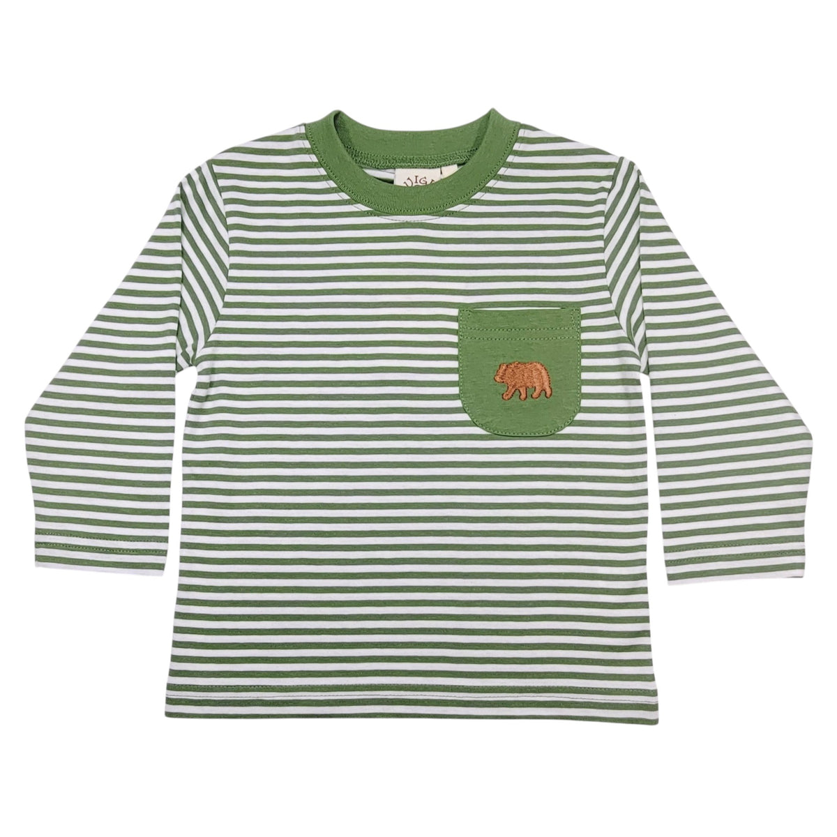 Luigi Stripe Bear Pocket T-Shirt