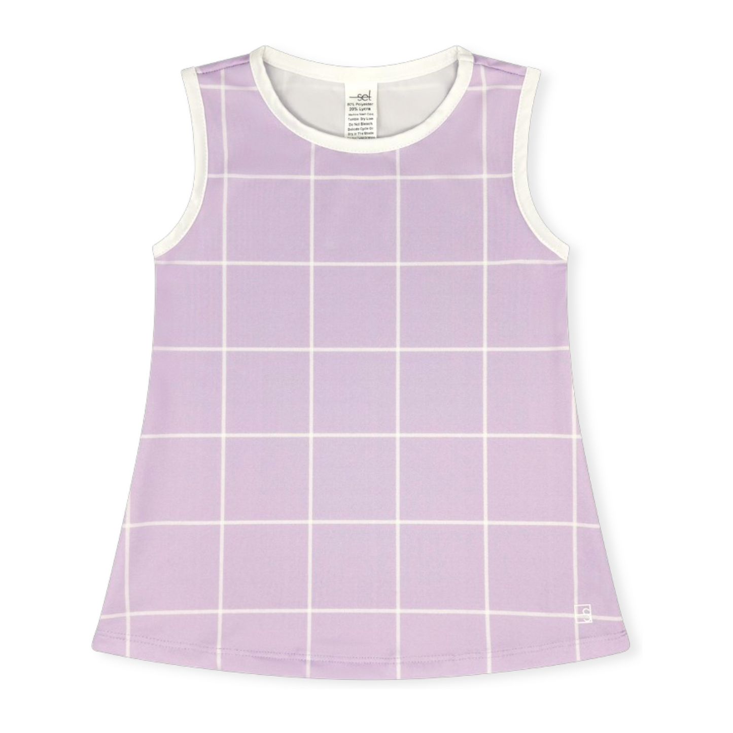 Set Fashions Tori Petal Purple Windowpane Tank