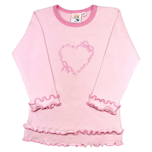 Luigi Heart Shaped Bows Double Lettuce Edge T-Shirt
