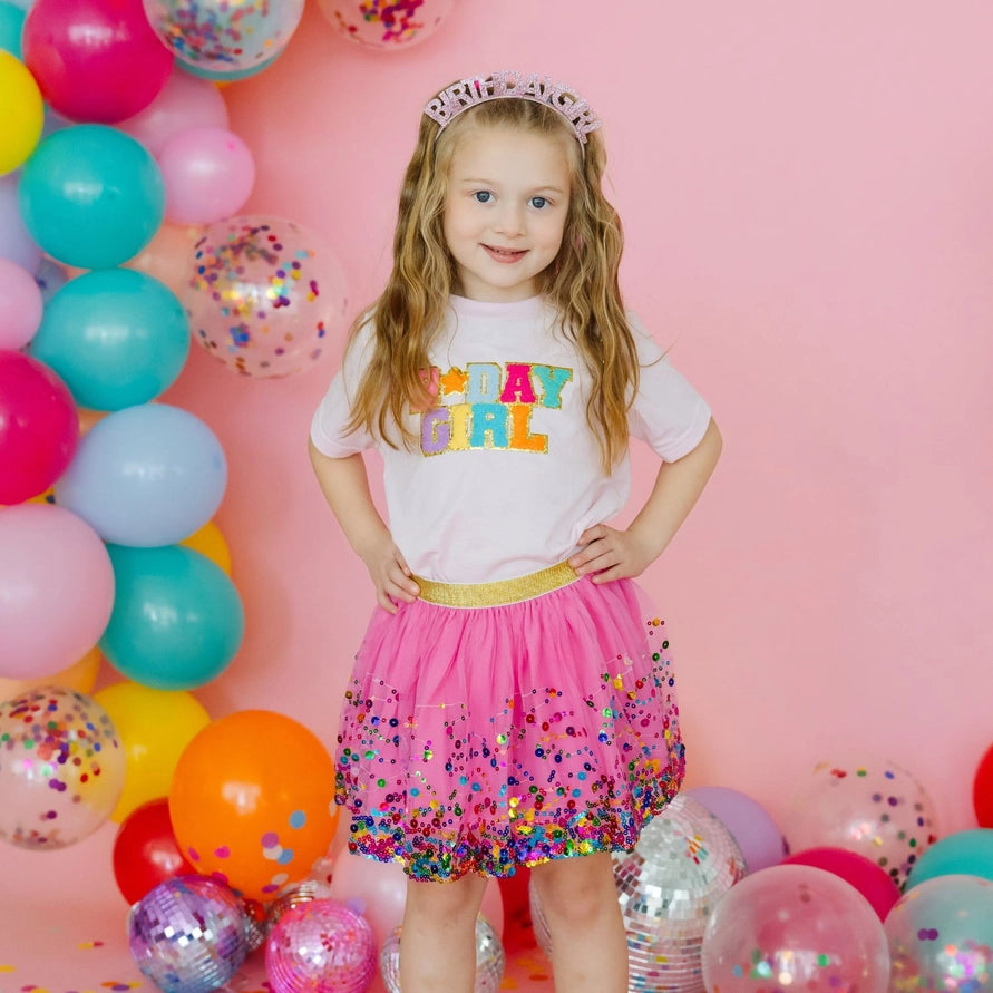 Sweet Wink Birthday Girl Patch T-Shirt