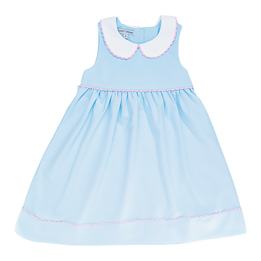 Sweet Dreams Collar Dress With Ric Rac Trim