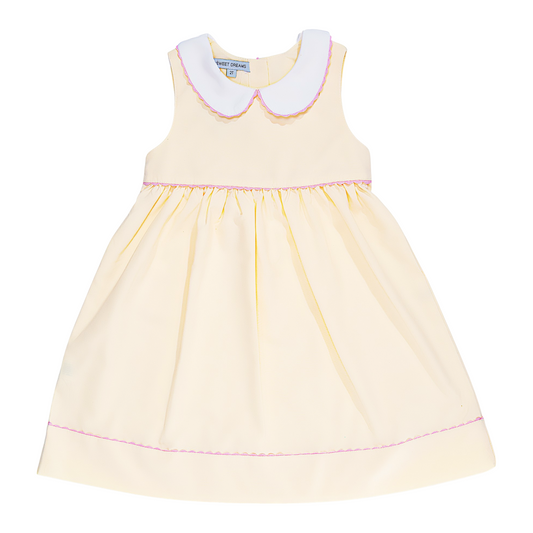 Sweet Dreams Collar Dress With Ric Rac Trim