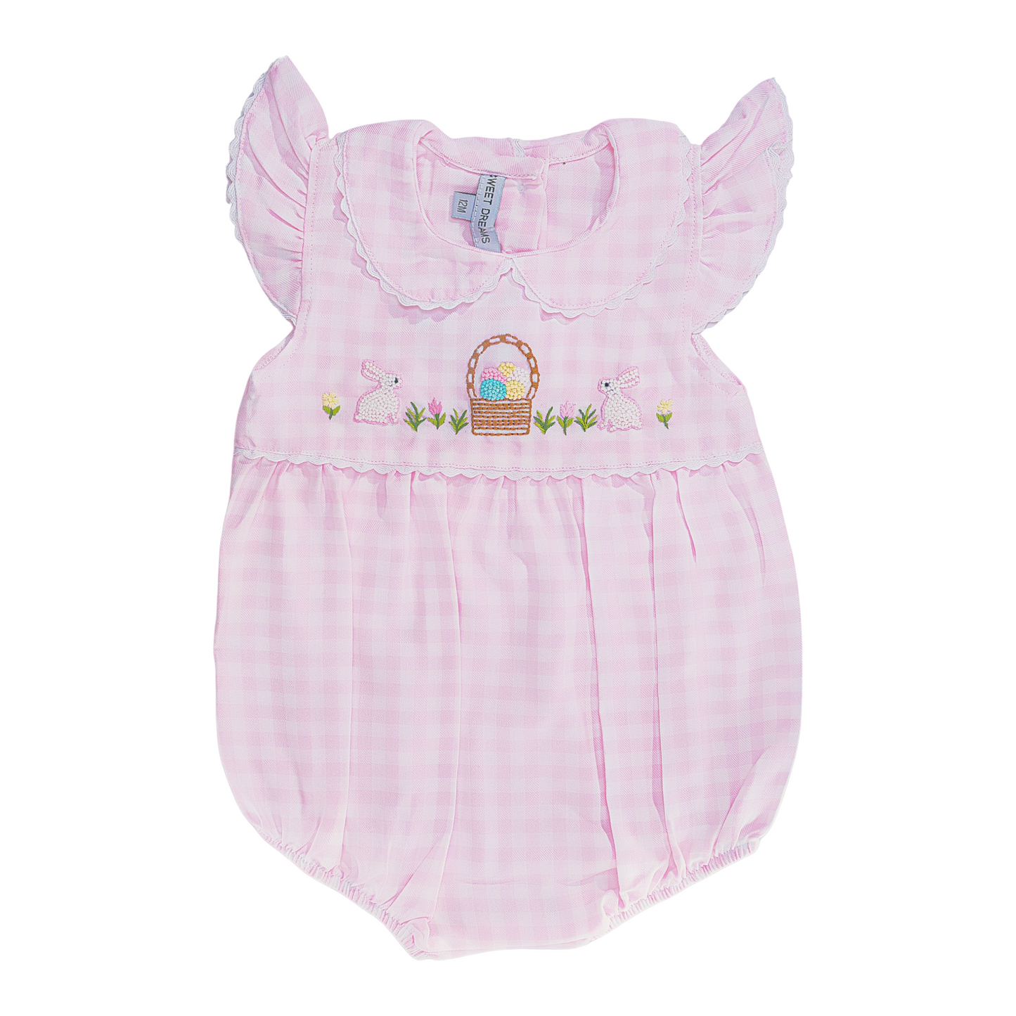 Sweet Dreams Girl's Embroidered Happy Easter Bubble