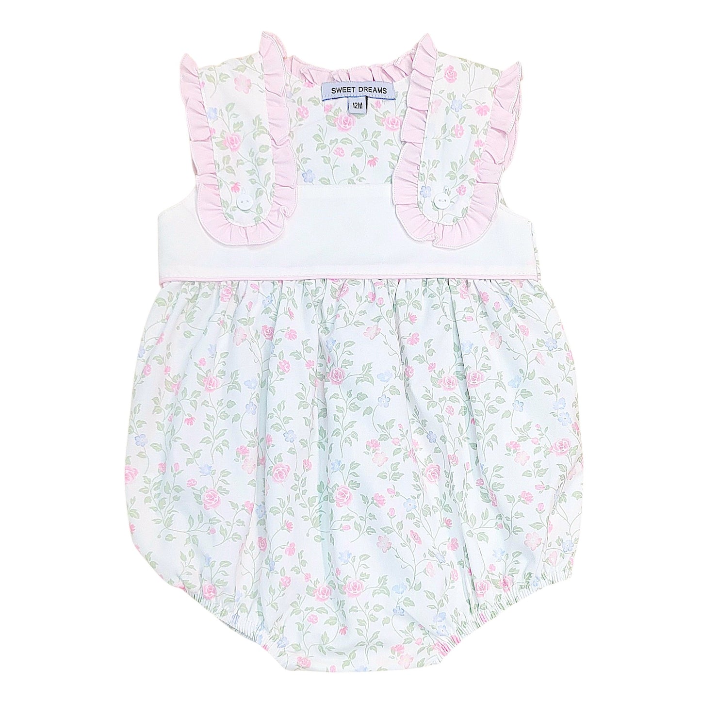 Sweet Dreams Ruffle Trim Floral Bubble
