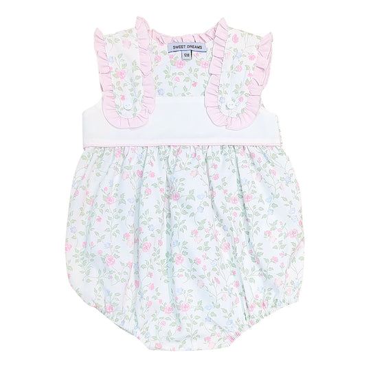 Sweet Dreams Ruffle Trim Floral Bubble