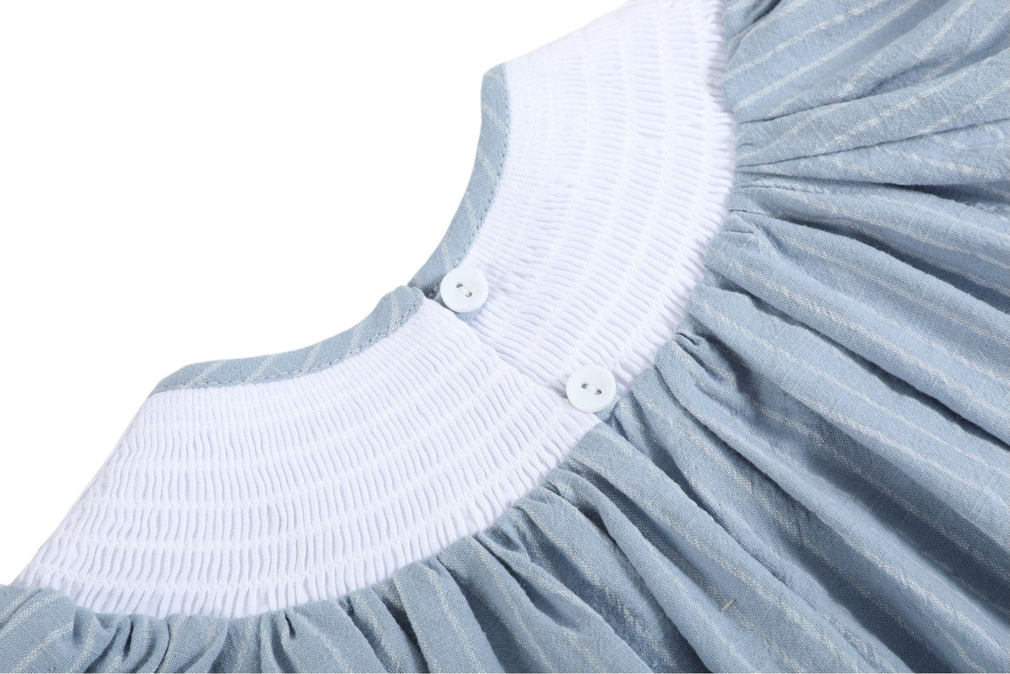 Lil Cactus Smocked Turkey Pinstripe Bishop Dress