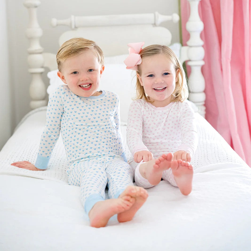 The Uptown Baby Heart & Stripes Pajama Set