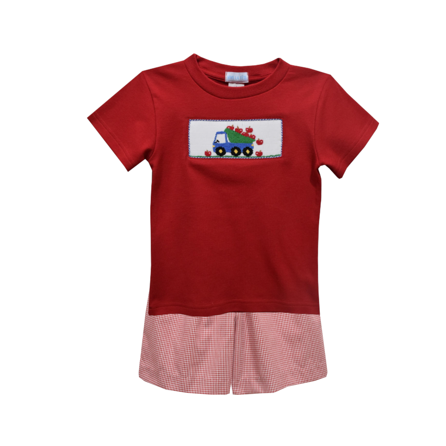 Vive La Fete Apple Truck Smocked Set