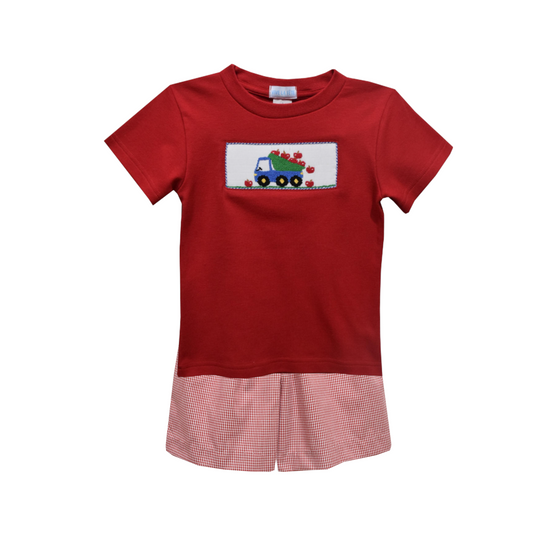 Vive La Fete Apple Truck Smocked Set