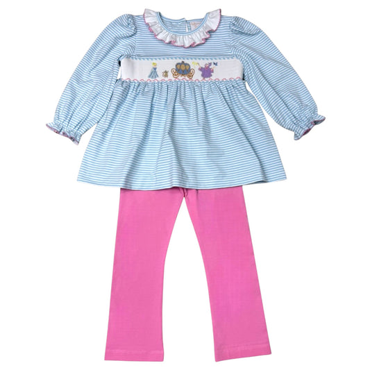 Whimsy Bay Smocked Princess Ball Pant Set