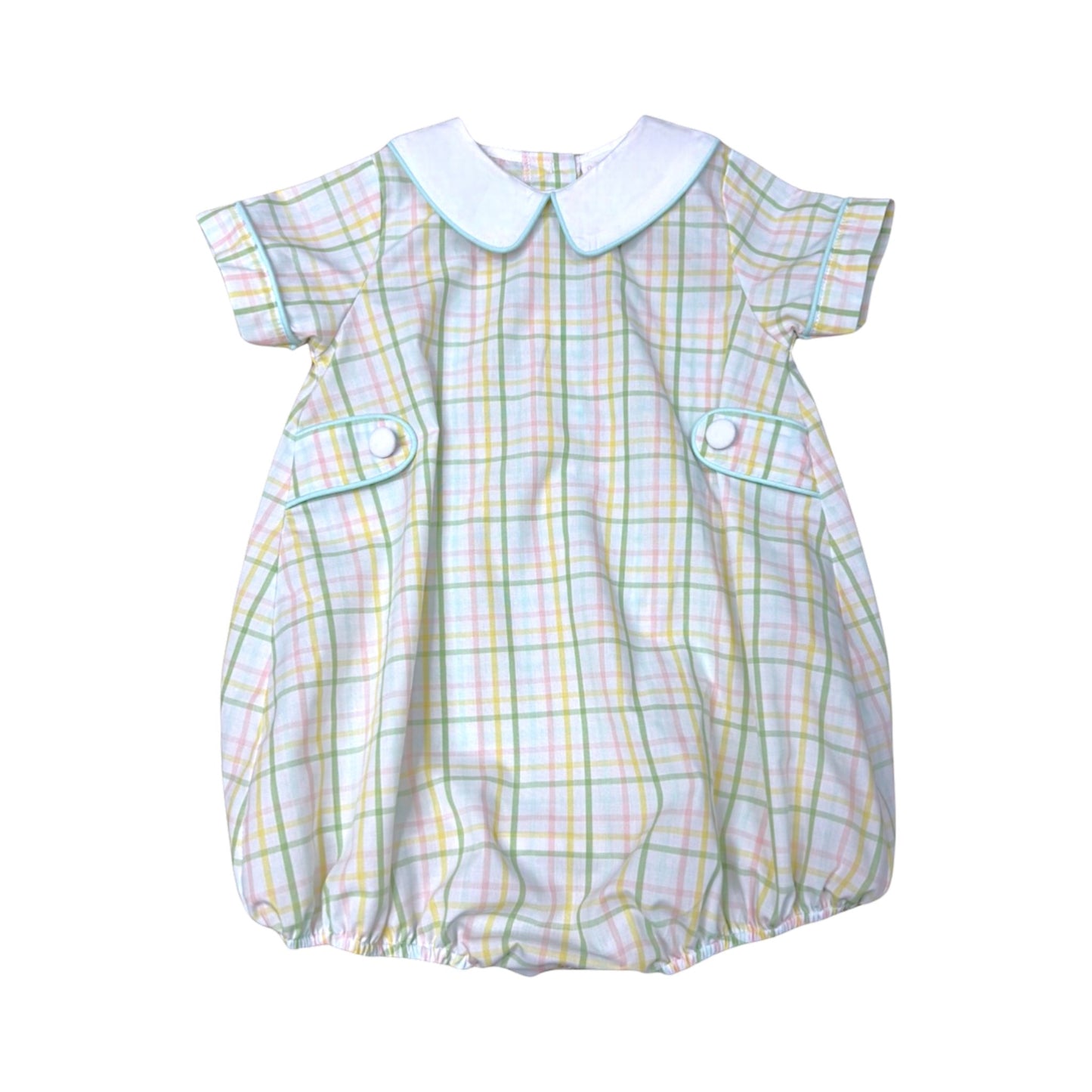 Whimsy Bay Pastel Prep Plaid Collared Bubble
